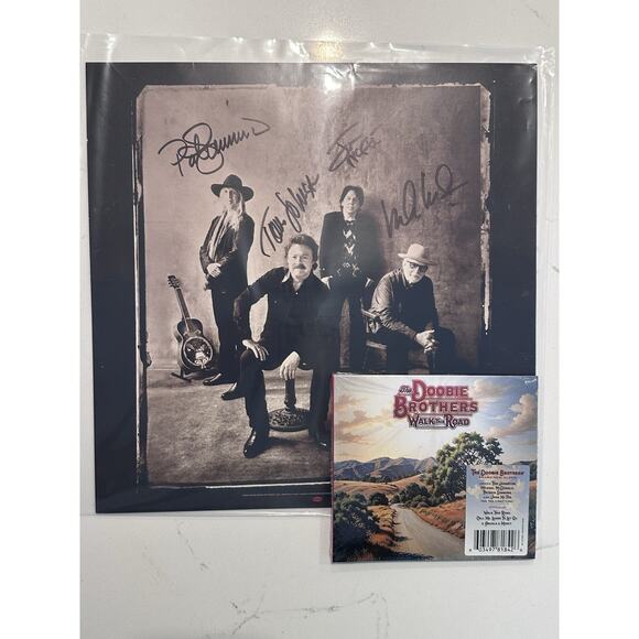 THE DOOBIE BROTHERS - AUTOGRAPHED "WALK THIS ROAD" NEW CD 12X12 SIGNED INSERT #3 - Picture 1 of 8